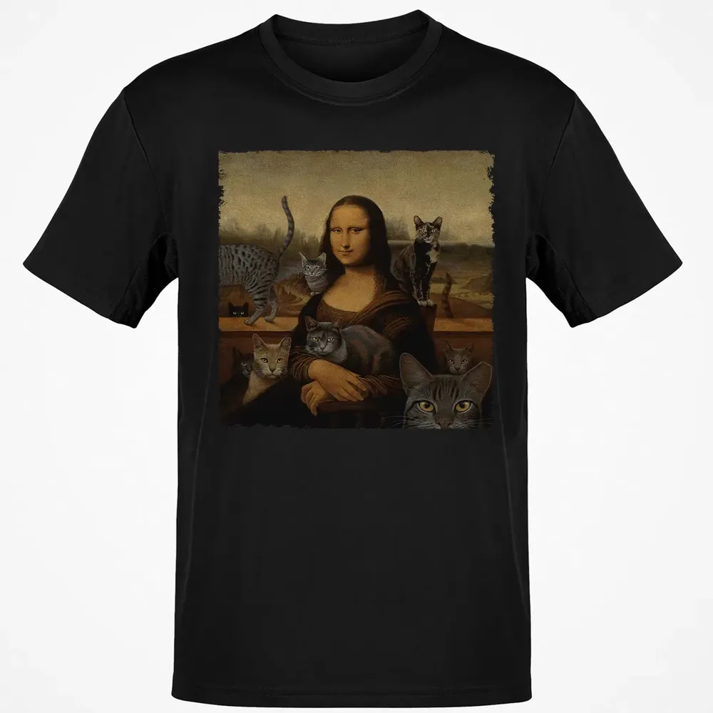 Monalisa with cats Classic Unisex T-Shirt - 2