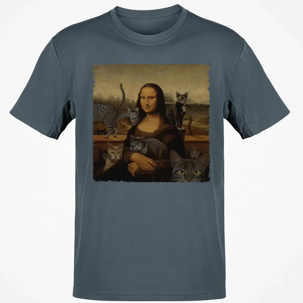 Monalisa with cats Classic Unisex T-Shirt - 4