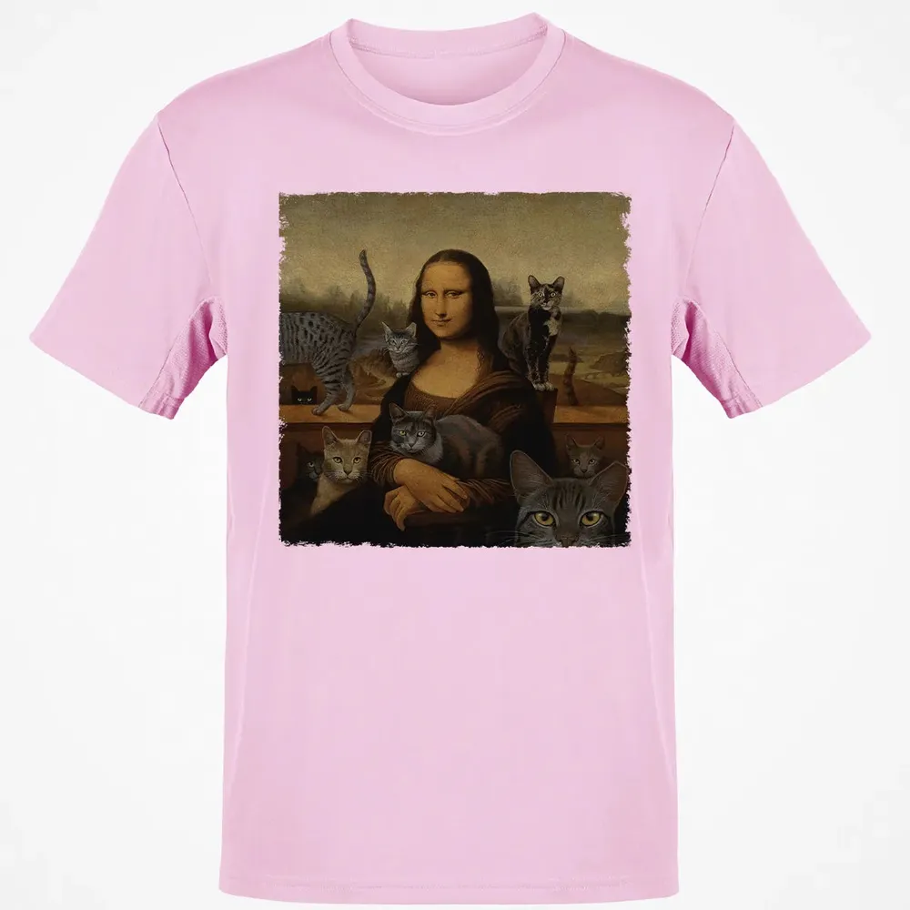 Monalisa with cats Classic Unisex T-Shirt - 6