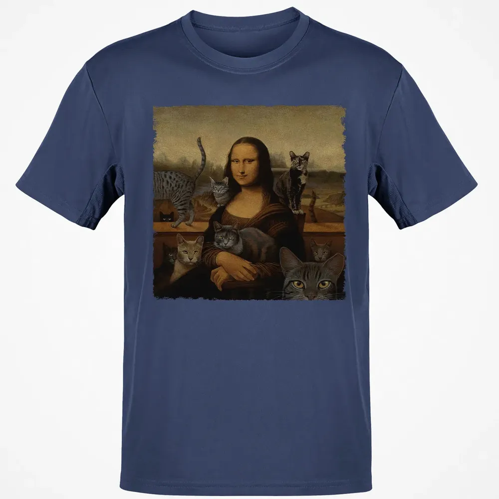 Monalisa with cats Classic Unisex T-Shirt - 8