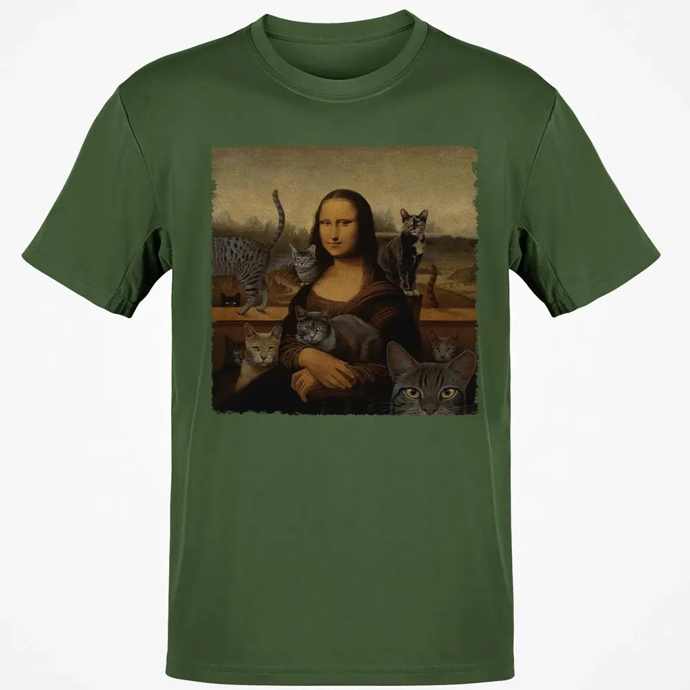 Monalisa with cats Classic Unisex T-Shirt - 7