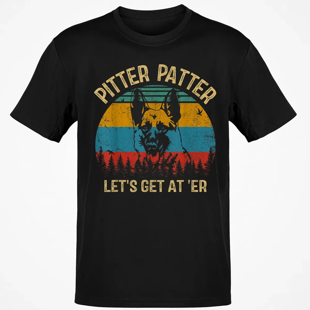 Funny Pitter Vintage Patter German Shepherd 2 Classic Unisex T-Shirt - 2