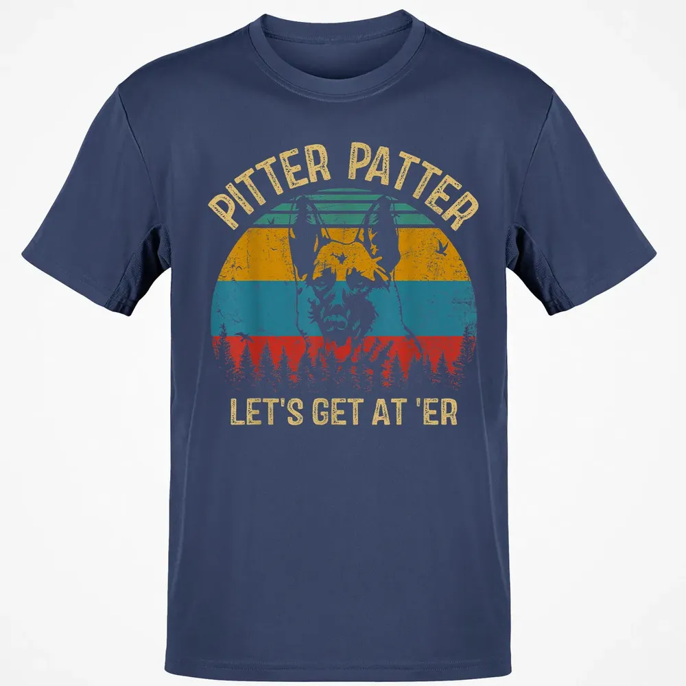 Funny Pitter Vintage Patter German Shepherd 2 Classic Unisex T-Shirt - 8