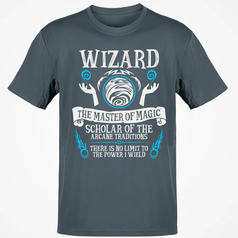 WIZARD, The Master of Magic (White Text) Classic Unisex T-Shirt - 4