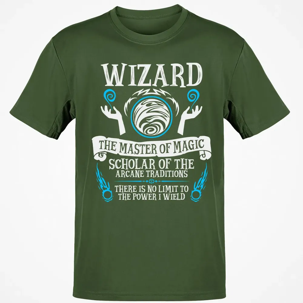 WIZARD, The Master of Magic (White Text) Classic Unisex T-Shirt - 7