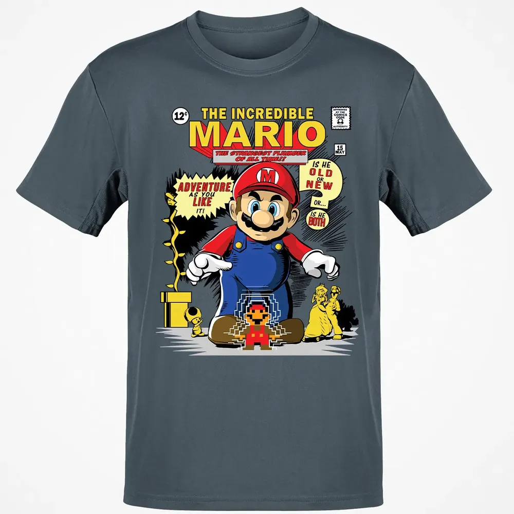 The Incredible Mario Classic Unisex T-Shirt - 4