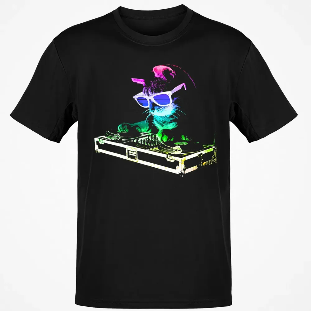 HOUSE CAT (Rainbow DJ Cat Kitty) Classic Unisex T-Shirt - 2