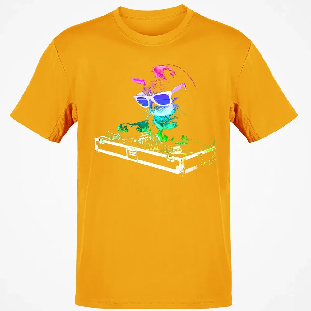 HOUSE CAT (Rainbow DJ Cat Kitty) Classic Unisex T-Shirt - 5