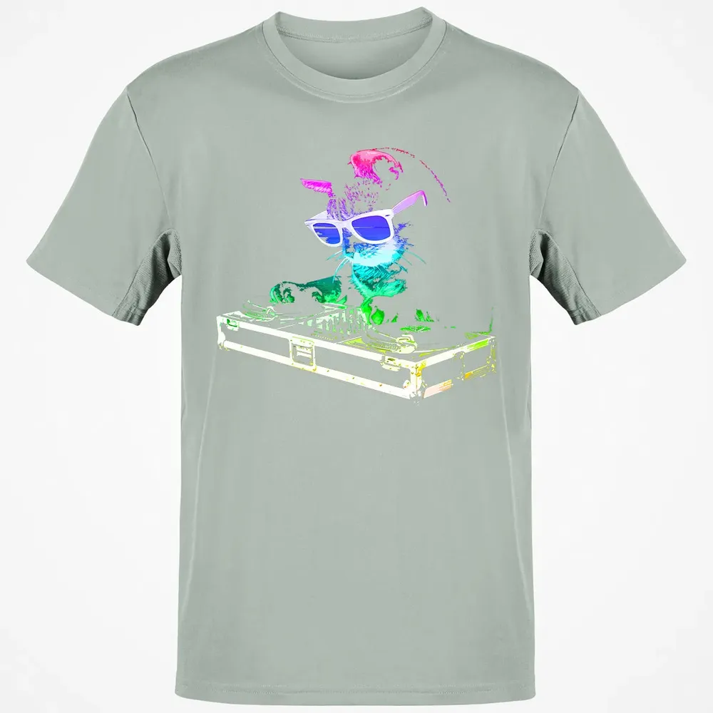 HOUSE CAT (Rainbow DJ Cat Kitty) Classic Unisex T-Shirt - 3