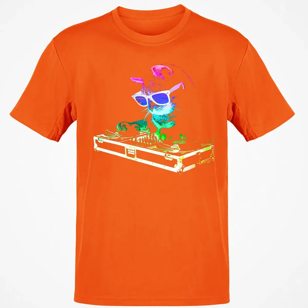 HOUSE CAT (Rainbow DJ Cat Kitty) Classic Unisex T-Shirt - 9