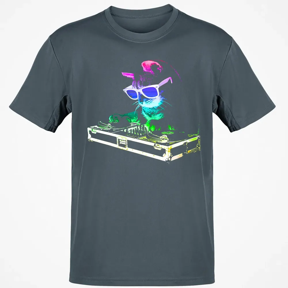 HOUSE CAT (Rainbow DJ Cat Kitty) Classic Unisex T-Shirt - 4