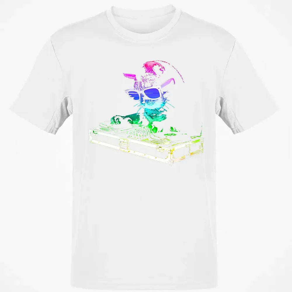 HOUSE CAT (Rainbow DJ Cat Kitty) Classic Unisex T-Shirt - 13
