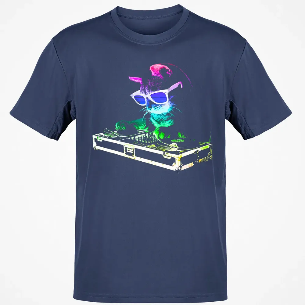 HOUSE CAT (Rainbow DJ Cat Kitty) Classic Unisex T-Shirt - 8