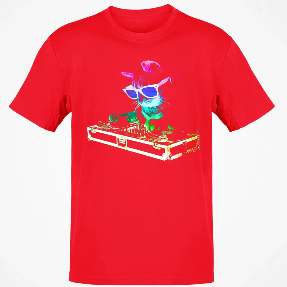 HOUSE CAT (Rainbow DJ Cat Kitty) Classic Unisex T-Shirt - 11