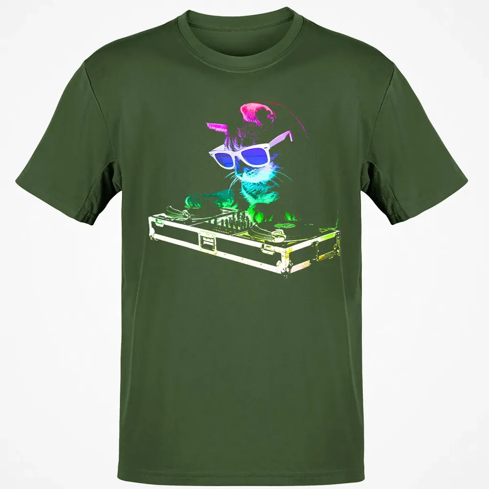HOUSE CAT (Rainbow DJ Cat Kitty) Classic Unisex T-Shirt - 7