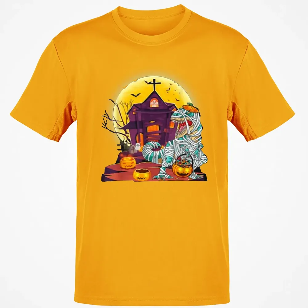 Dinosaur Mummy Halloween Classic Unisex T-Shirt - 5