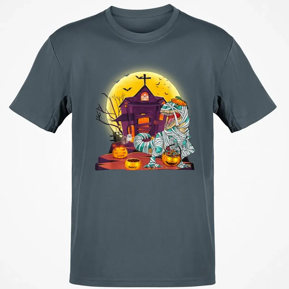 Dinosaur Mummy Halloween Classic Unisex T-Shirt - 4