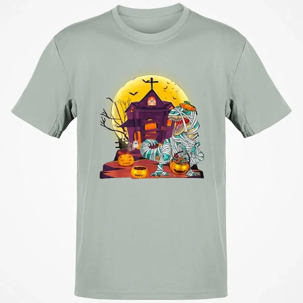 Dinosaur Mummy Halloween Classic Unisex T-Shirt - 3