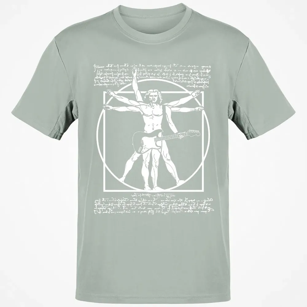 VITRUVIAN MAN PLAYING THE GUITAR Classic Unisex T-Shirt - 3
