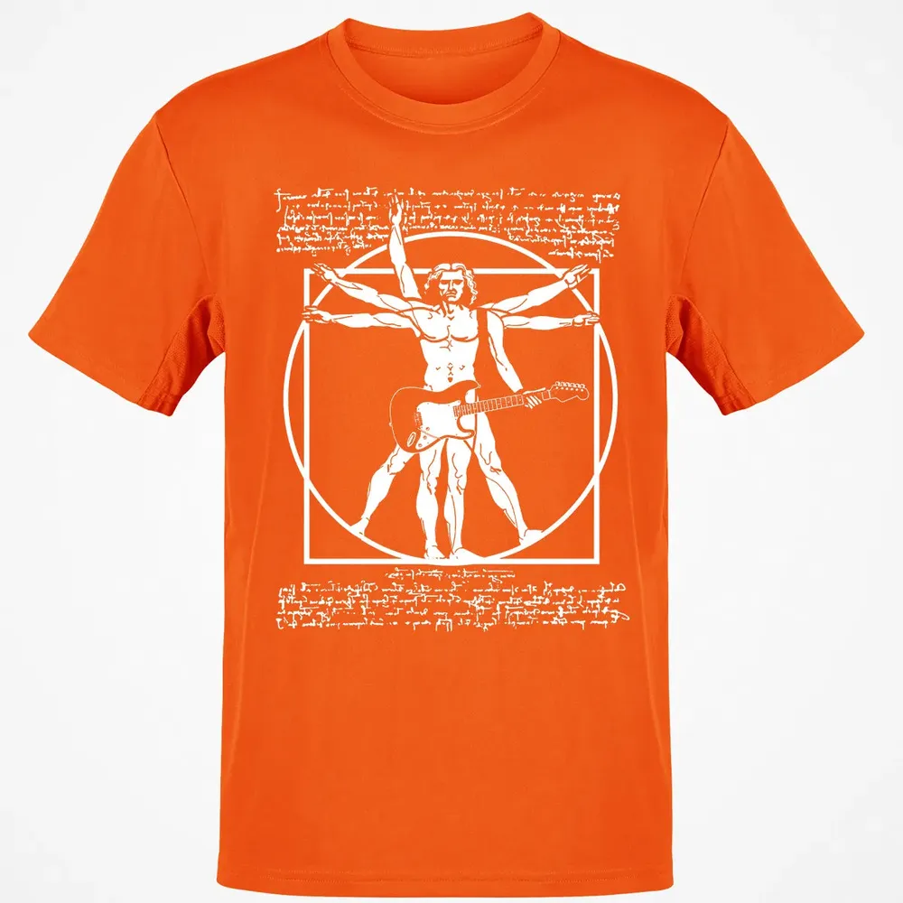 VITRUVIAN MAN PLAYING THE GUITAR Classic Unisex T-Shirt - 9