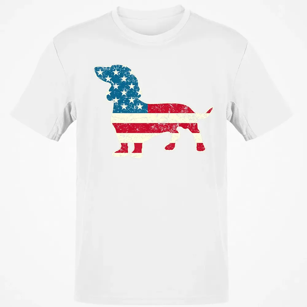 Dachshund 4th of July Dog Lover Gift Men Women American Flag Classic Unisex T-Shirt - 13