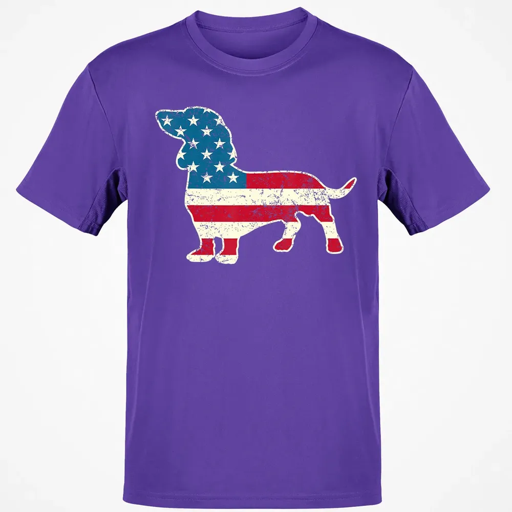 Dachshund 4th of July Dog Lover Gift Men Women American Flag Classic Unisex T-Shirt - 10