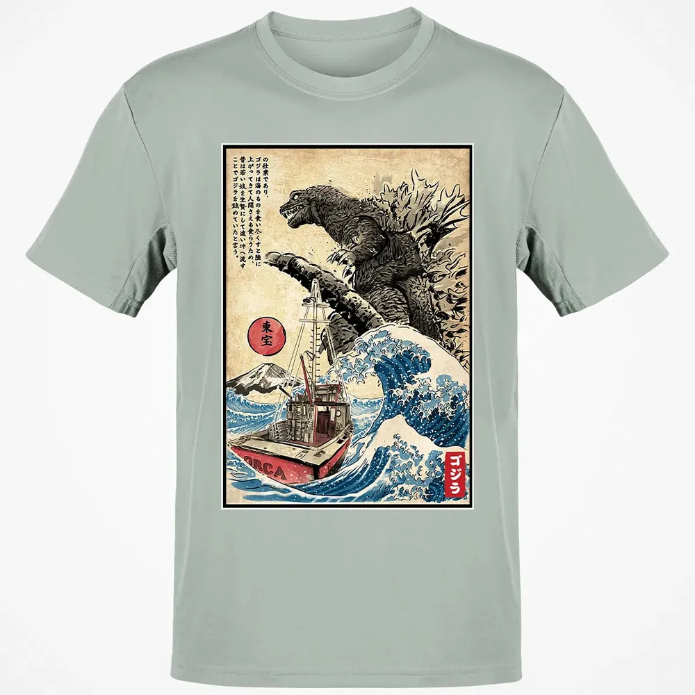 Orca in Japan Woodblock Classic Unisex T-Shirt - 3