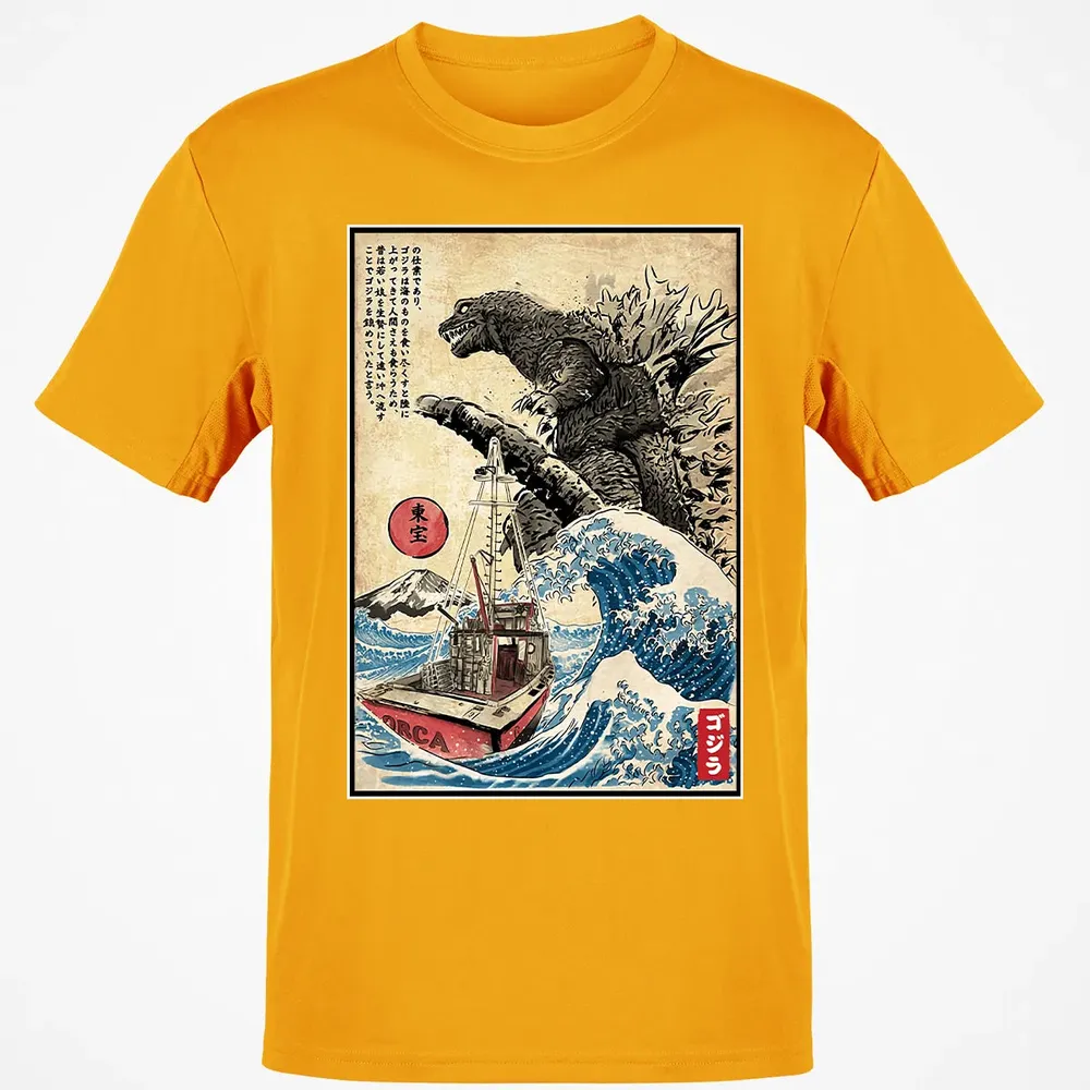 Orca in Japan Woodblock Classic Unisex T-Shirt - 5