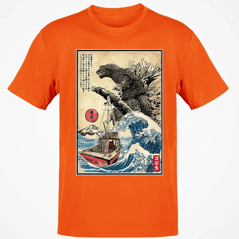 Orca in Japan Woodblock Classic Unisex T-Shirt - 9