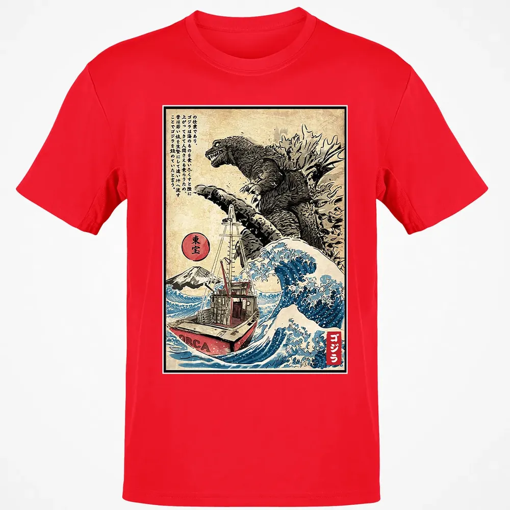 Orca in Japan Woodblock Classic Unisex T-Shirt - 11