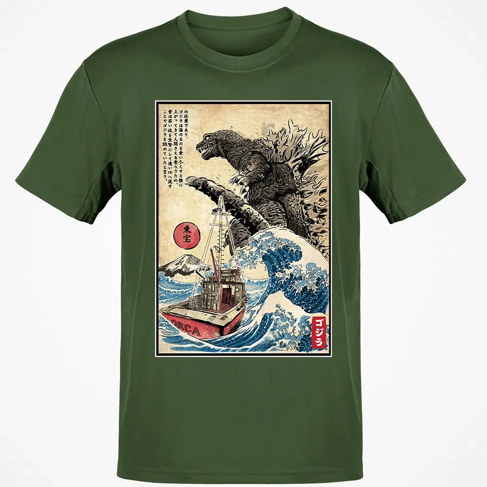 Orca in Japan Woodblock Classic Unisex T-Shirt - 7