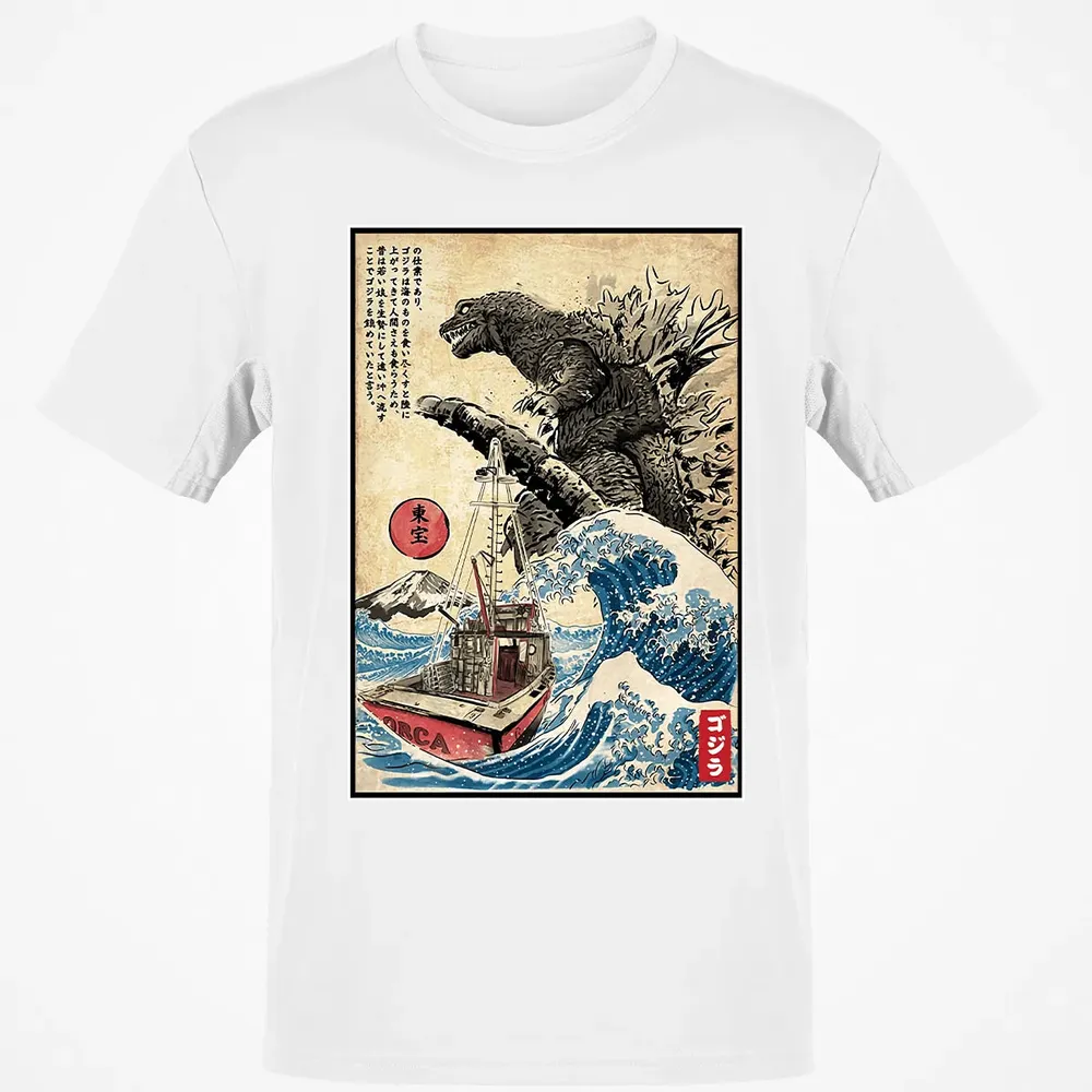 Orca in Japan Woodblock Classic Unisex T-Shirt - 13