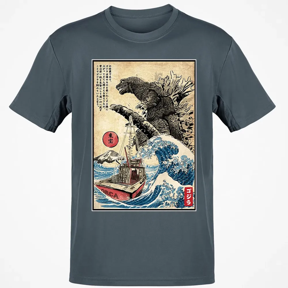 Orca in Japan Woodblock Classic Unisex T-Shirt - 4