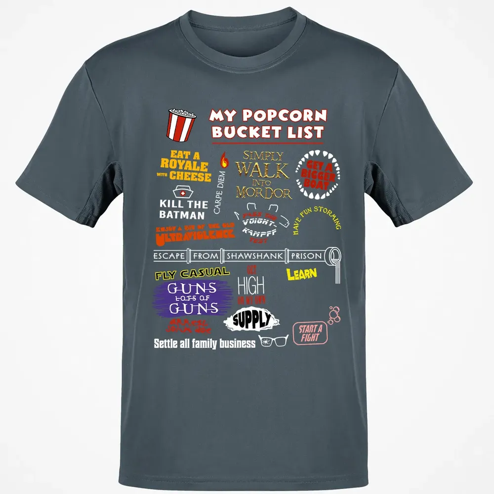 My Popcorn Bucket List Classic Unisex T-Shirt - 4