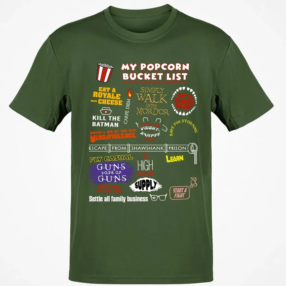 My Popcorn Bucket List Classic Unisex T-Shirt - 7