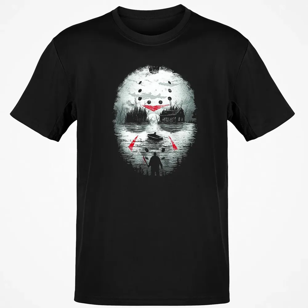 Jason Halloween Mask Horror  Graphic 13th Friday Funny Gift Classic Unisex T-Shirt - 2