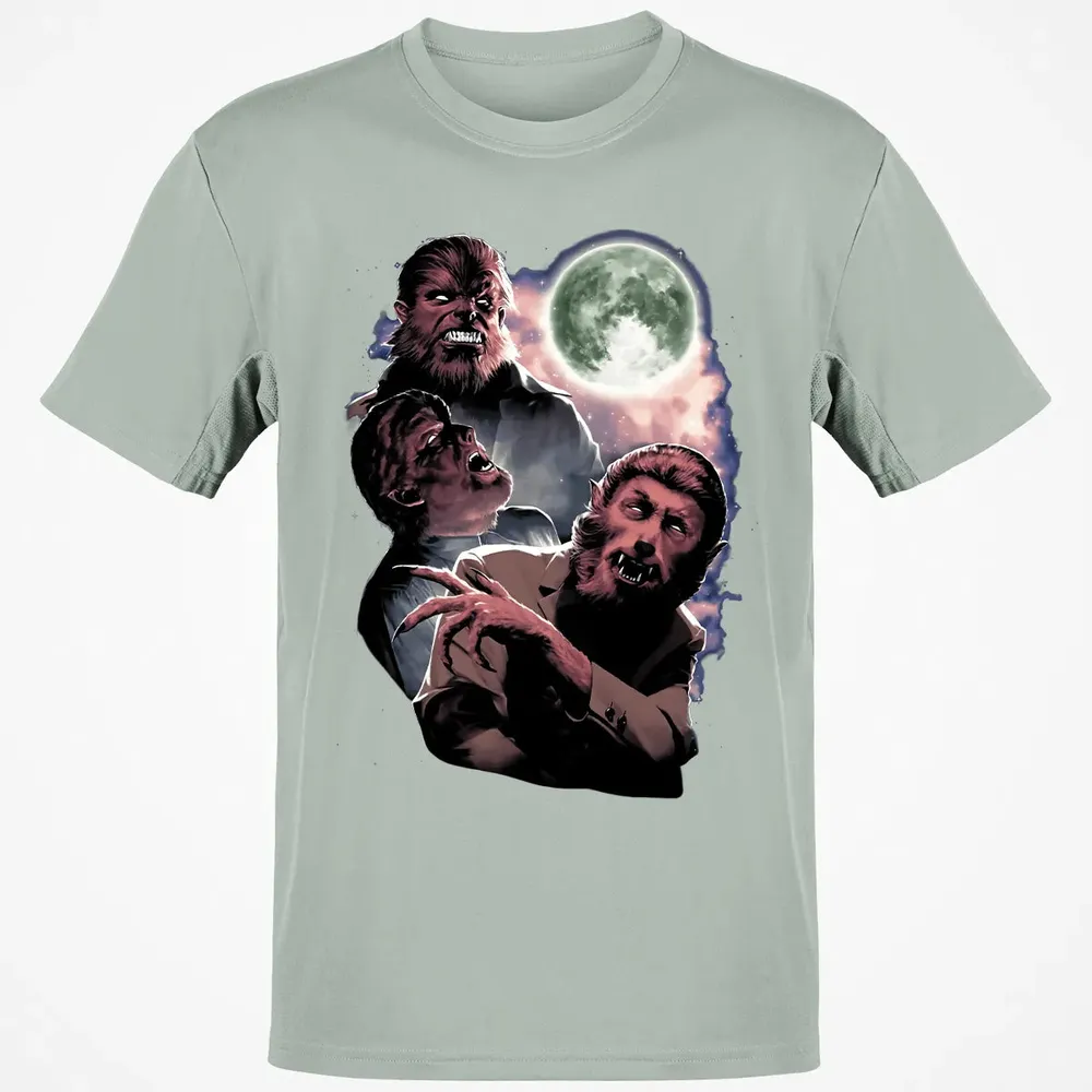 Wolf Man Moon Classic Unisex T-Shirt - 3