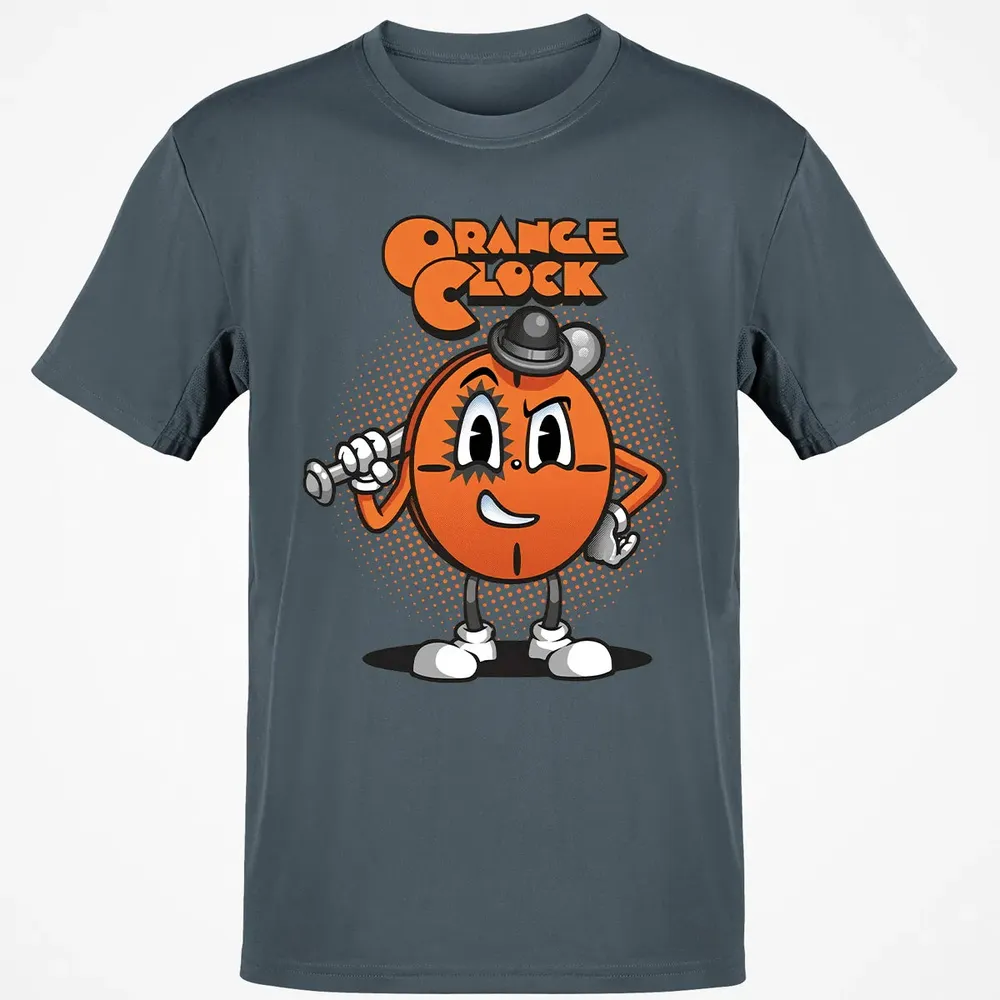 Orange Clock Classic Unisex T-Shirt - 4