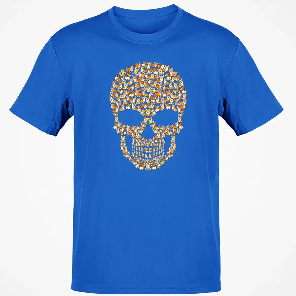 Funny Corgi Skull Halloween  For Men Womans Classic Unisex T-Shirt - 12