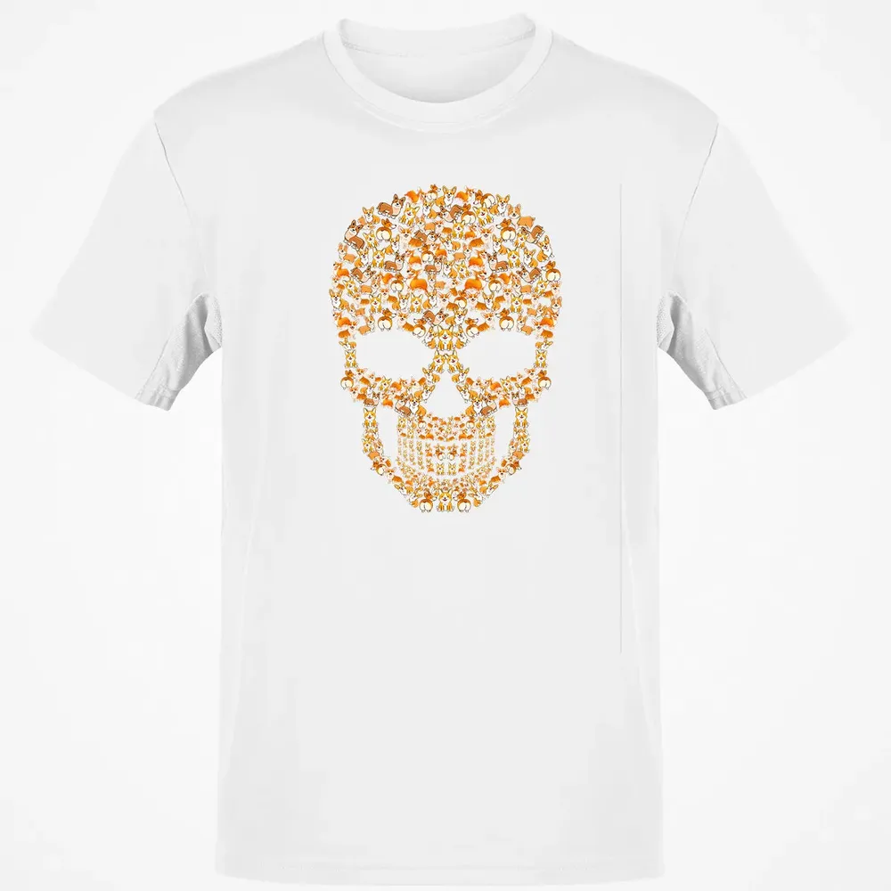 Funny Corgi Skull Halloween  For Men Womans Classic Unisex T-Shirt - 13