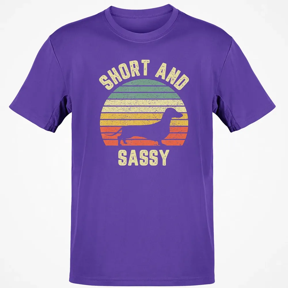Vintage Dachshund  Funny Weiner Dog Short Sassy T Classic Unisex T-Shirt - 10