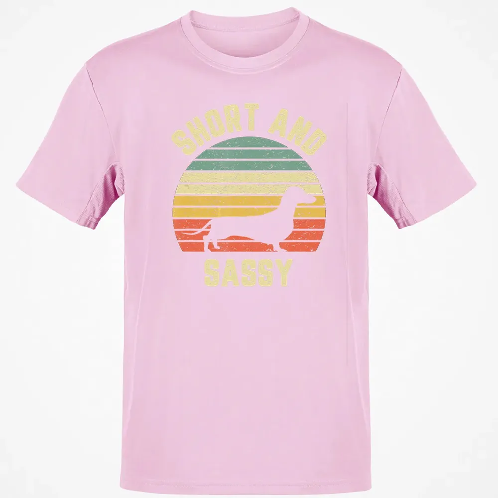 Vintage Dachshund  Funny Weiner Dog Short Sassy T Classic Unisex T-Shirt - 6