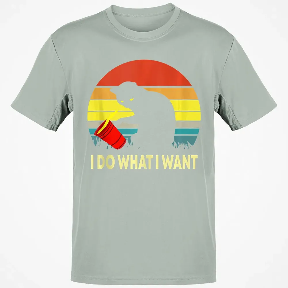 Vintage Sunset I Do What I Want Cat Classic Unisex T-Shirt - 3