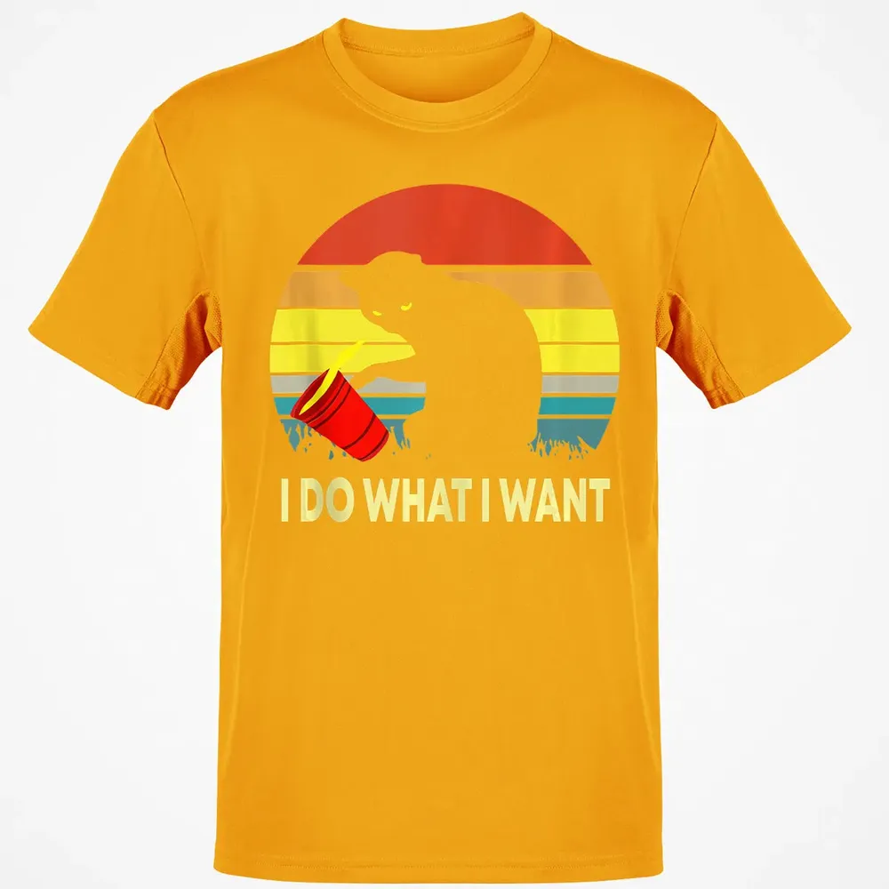 Vintage Sunset I Do What I Want Cat Classic Unisex T-Shirt - 5