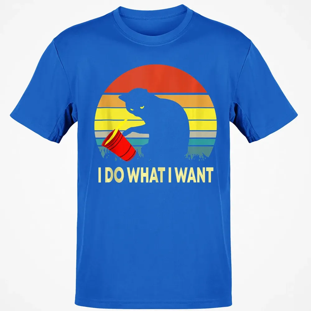 Vintage Sunset I Do What I Want Cat Classic Unisex T-Shirt - 12