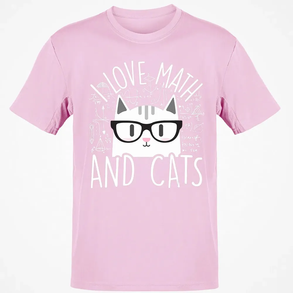 I Love Math And Cats  Funny Cat Lover Gift Classic Unisex T-Shirt - 6