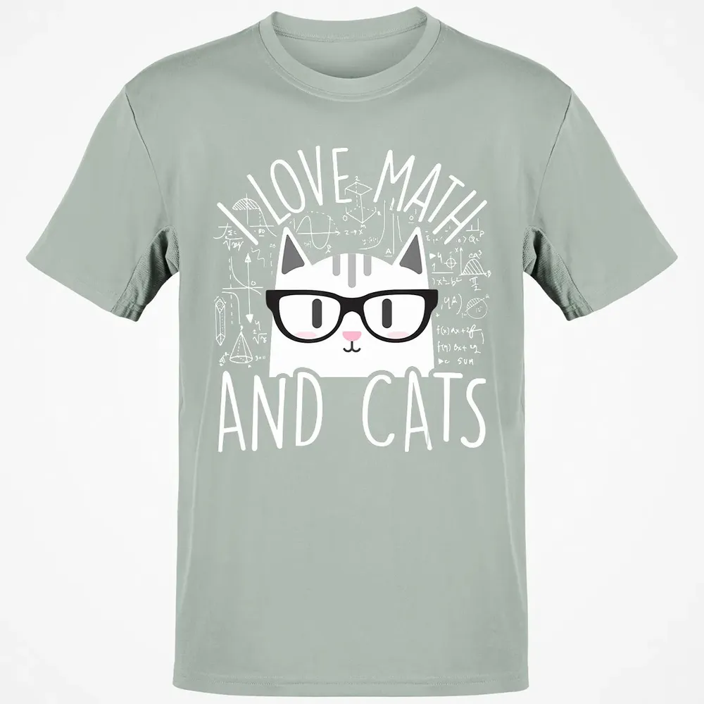 I Love Math And Cats  Funny Cat Lover Gift Classic Unisex T-Shirt - 3