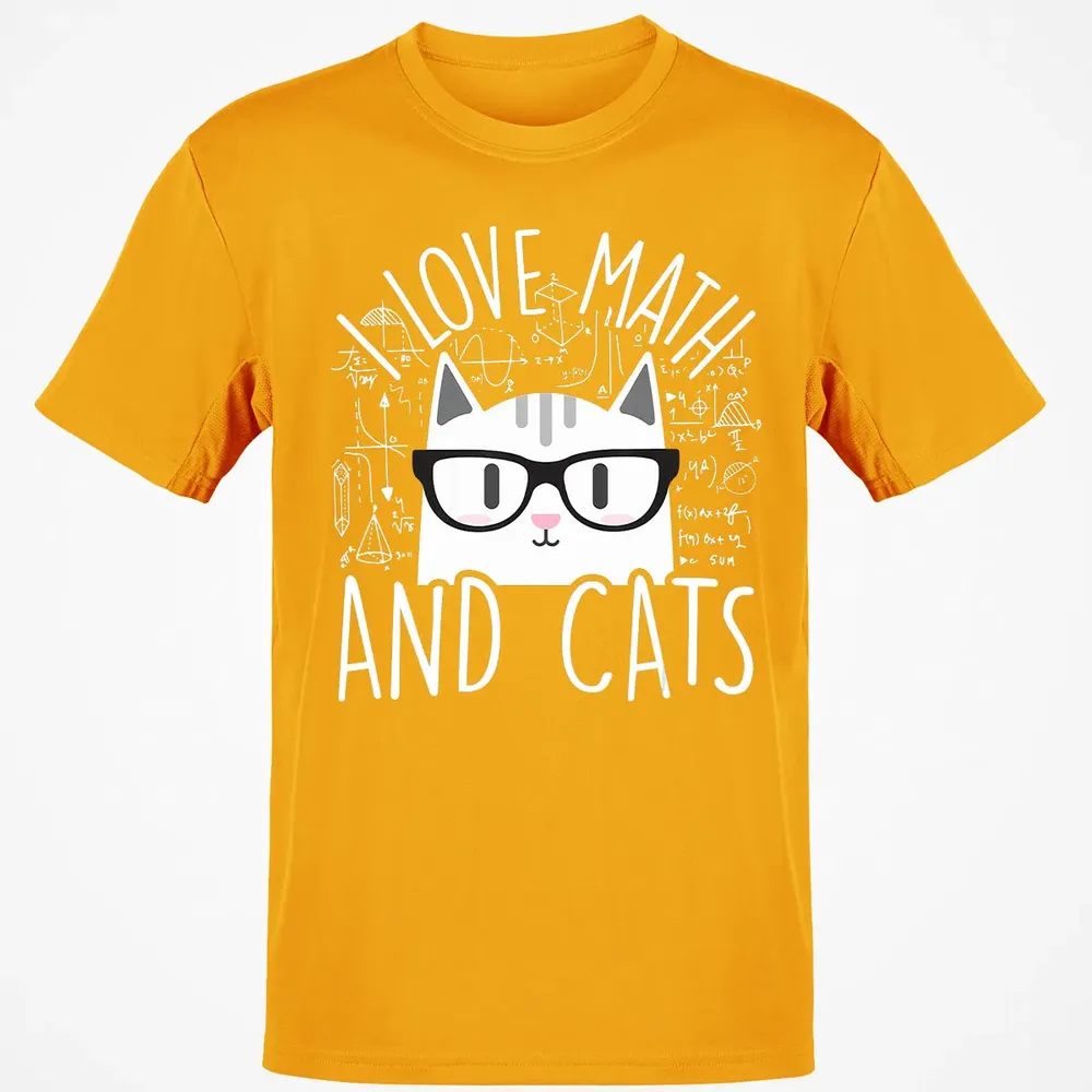 I Love Math And Cats  Funny Cat Lover Gift Classic Unisex T-Shirt - 5