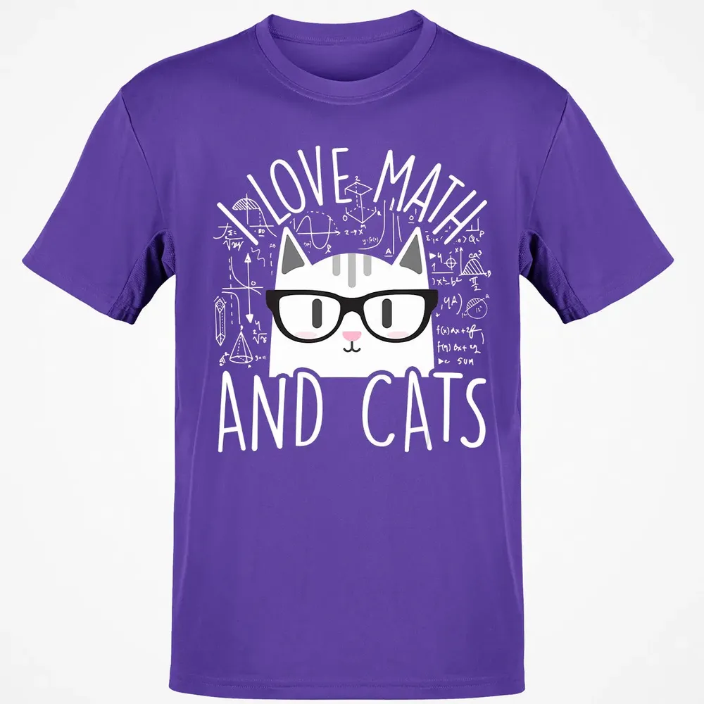 I Love Math And Cats  Funny Cat Lover Gift Classic Unisex T-Shirt - 10