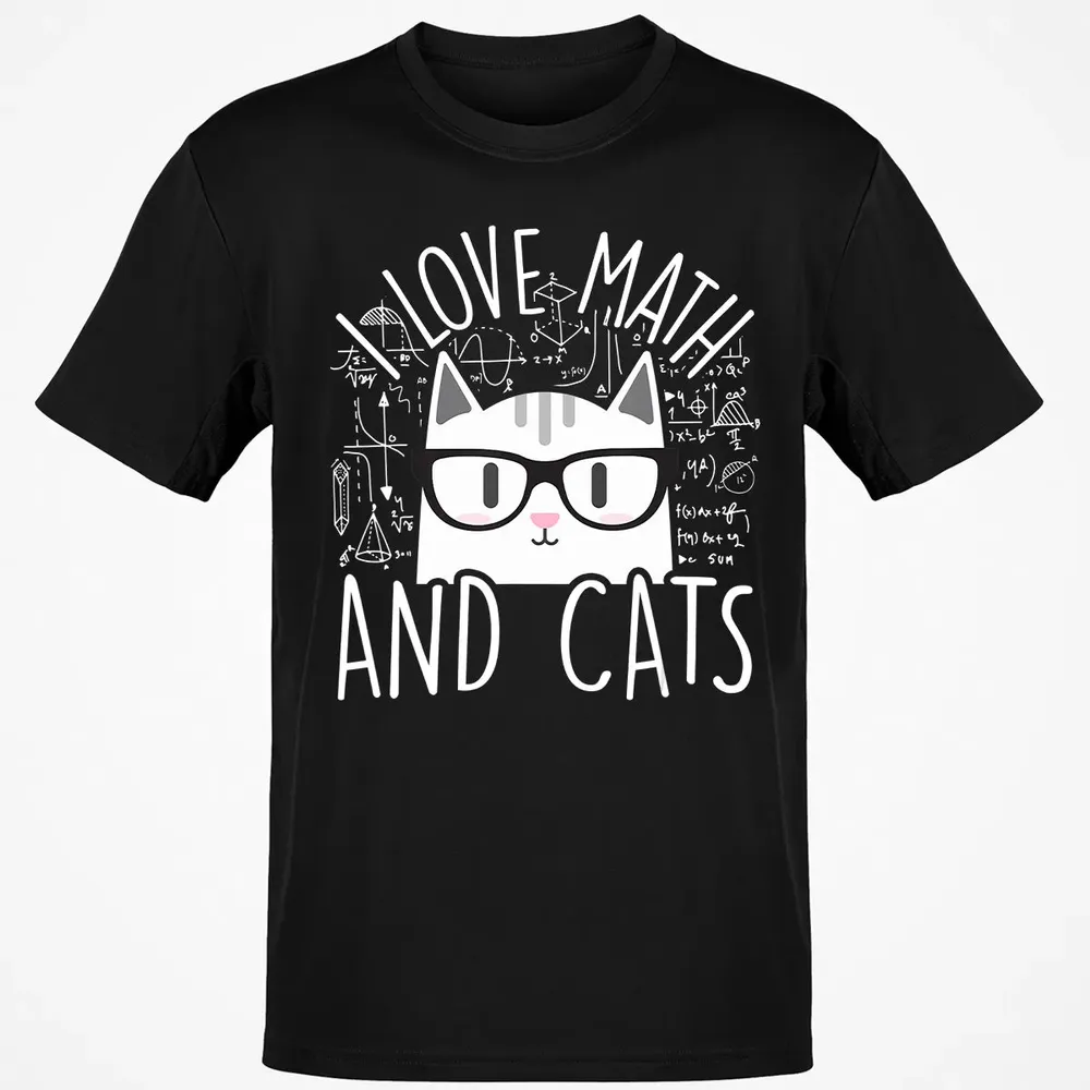 I Love Math And Cats  Funny Cat Lover Gift Classic Unisex T-Shirt - 2